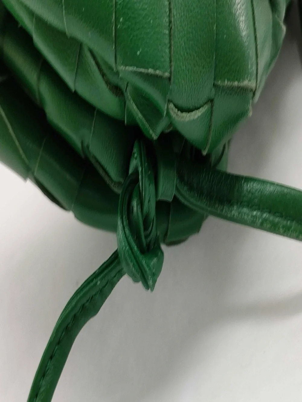 Bottega Veneta Green Intrecciato Leather Crossbody